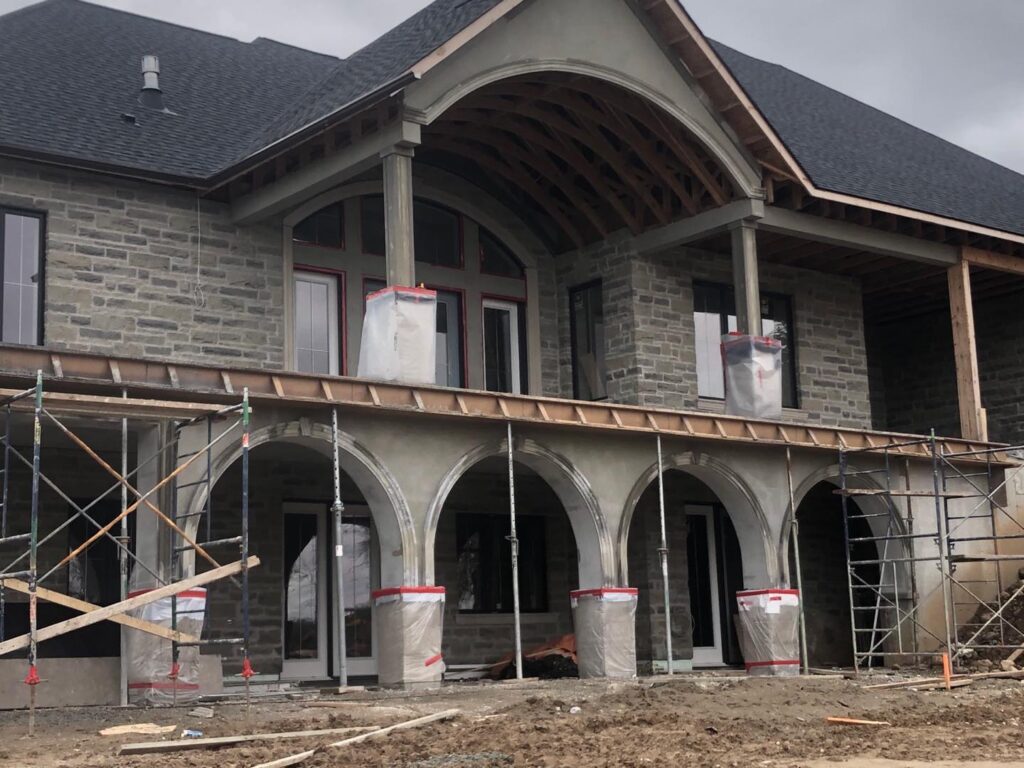 Exterior Wall Covered With Stucco Finish