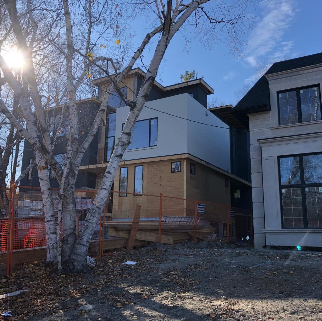 Exterior Building Wall Finished With Stucco