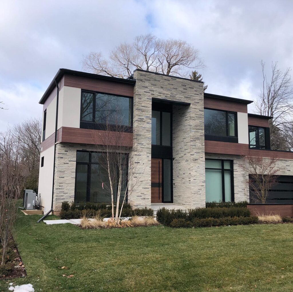 Stucco repair completed on residential home in Mississauga Ontario
