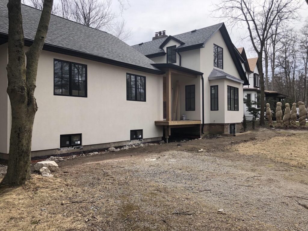 Stucco Exterior Wall On Residential Building
