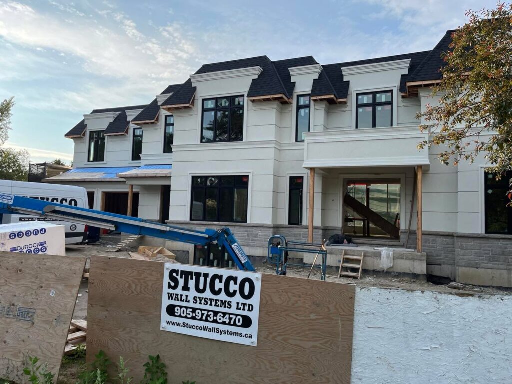 Stucco Finish On Exterior Building Surface