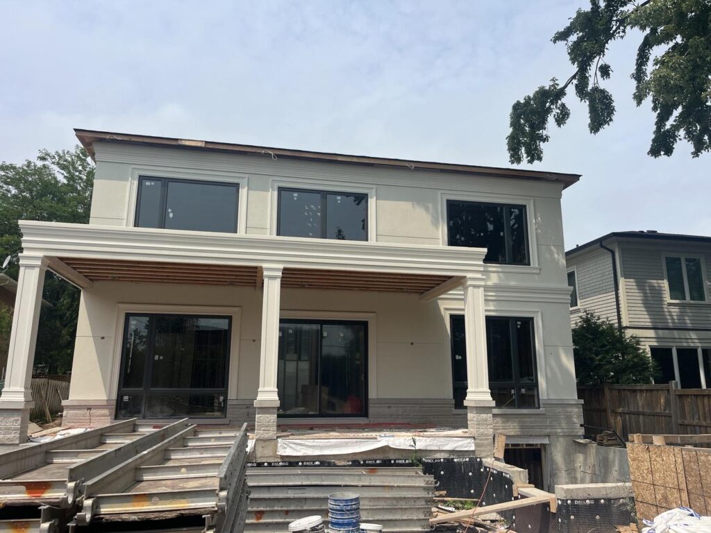 Exterior Wall Coated With Stucco Material